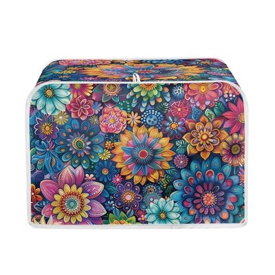 Colorful Floral Toaster Covers 2 Slice, Decorative Bread Toaster Cover Small ...