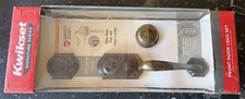 Juego de manijas de puerta Kwikset Montara Deadbolt X Juno Venetian Bronze # 95530-019