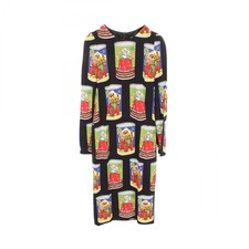 DOLCE & GABBANA Tomato can pattern shirt Dress F6E2LT Rayon Navy #38 Used