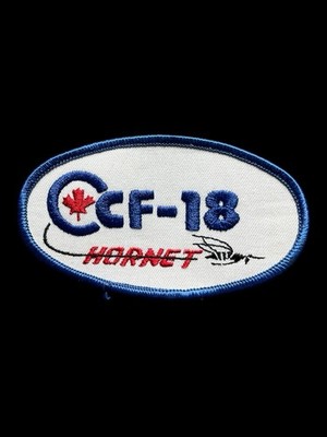Vintage CF-18 Hornet Fighter Jet Patch 4.5 x2.5  Plane Aviation