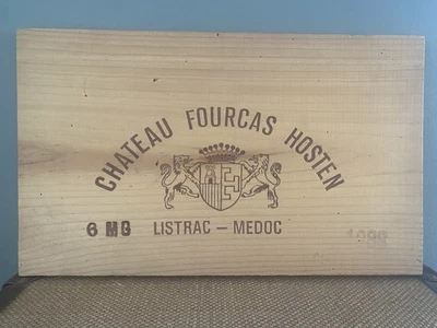Ancienne estampe caisse vin en bois : Fourcas-Hostein - 1988 - Listrac-Médoc - Photo 1/2