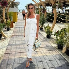 ZARA ZW SOLDOUT COLLECTION EMBROIDERED STITCH DRESS L