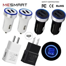 18W Wall Home Charger Dual USB Port Car Charger For Samsung Galaxy S25 S24 S23