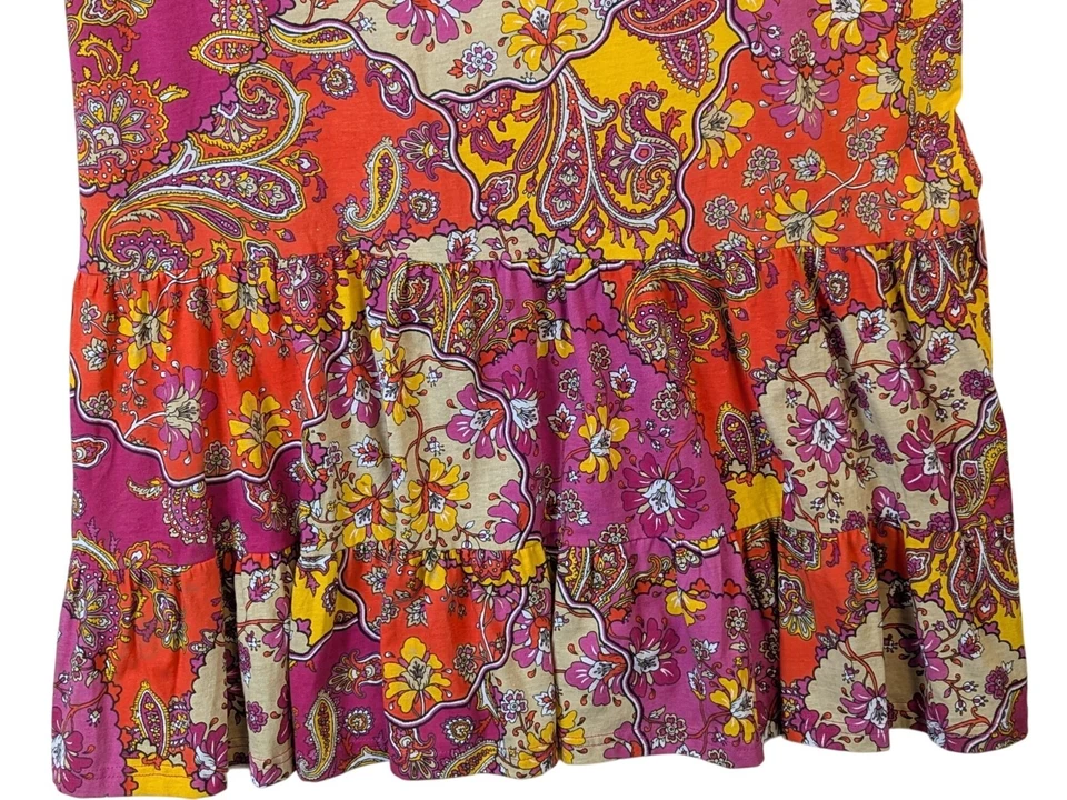 Maxi Vestido Energie Mujeres L Boho Cachemira Floral Sin Tirantes Halter Playa Festival Foto 3 de 4