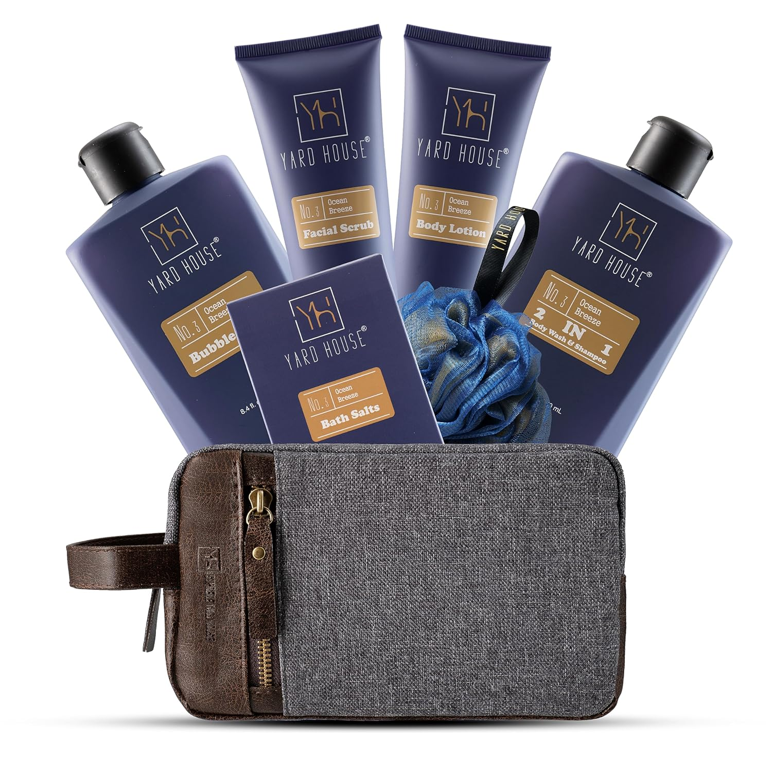 All Natural Bath and Body Spa Gift Basket Set for Men - Ocean Breeze - Luxury Me