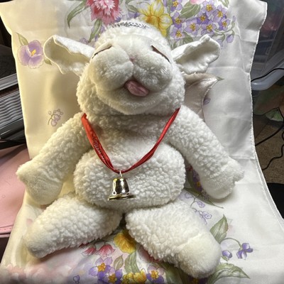 Lamb Chop Plush Hand Puppet 16'' Shari Lewis Lambchop Christmas Angel Wings Bell