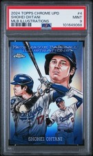 2024 Shohei Ohtani Topps Chrome UPD Update MLB Illustration #4 PSA 9 POP 8