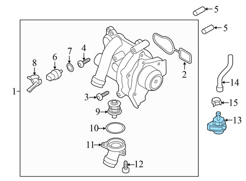2013-2016 AUDI A4 ALLROAD - Auxiliary Coolant / Water PUMP 06H965561 - Picture 4 of 6