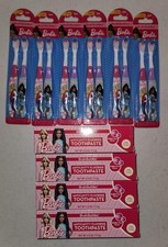 NEW Lot 10 Barbie Brush Buddies Anticavity Fluoride Toothpaste/Toothbrushes.
