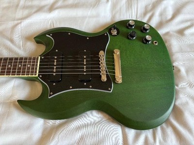 Epiphone SG Worn Inverness Green P-90's Electric Guitar with Gig Bag