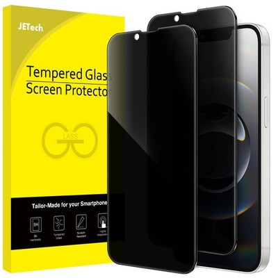 JETech Privacy Full Coverage Screen Protector for iPhone 17e/16e, Black 