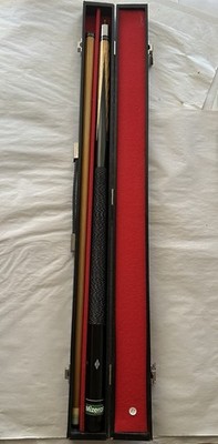 Mizerak 2-Piece Pool Cue w/ Case   Irish Linen Wrap   58  Billiard Stick