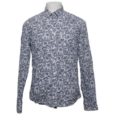 Oodji, Hemd, Größe: 39, Blau/Weiß, Baumwolle, Paisley, Herren #1Xa
