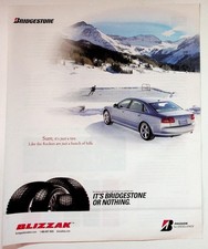 Bridgestone Blizzak Winter Tires Audi A8 Magazine Ad Print Early 2000s 8x10.5