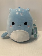 NWT Squishmallows 7  LUNE Loch Ness Monster 2023 Blue Textured Soft Plush Toy