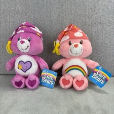 NWT Care Bears Collector Take Care  Cheer Bear Plush 8" Sleep Cap 2006 w/ Tags