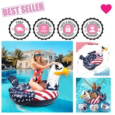 Patriotic American Flag Eagle Pool Float - 4Th of July Pool Floats,Funny Bird An
