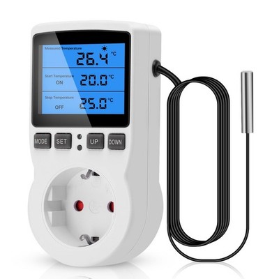 230V Temperaturregler Steckdosen Thermostat Heizung,Frostwächter mit Thermost...