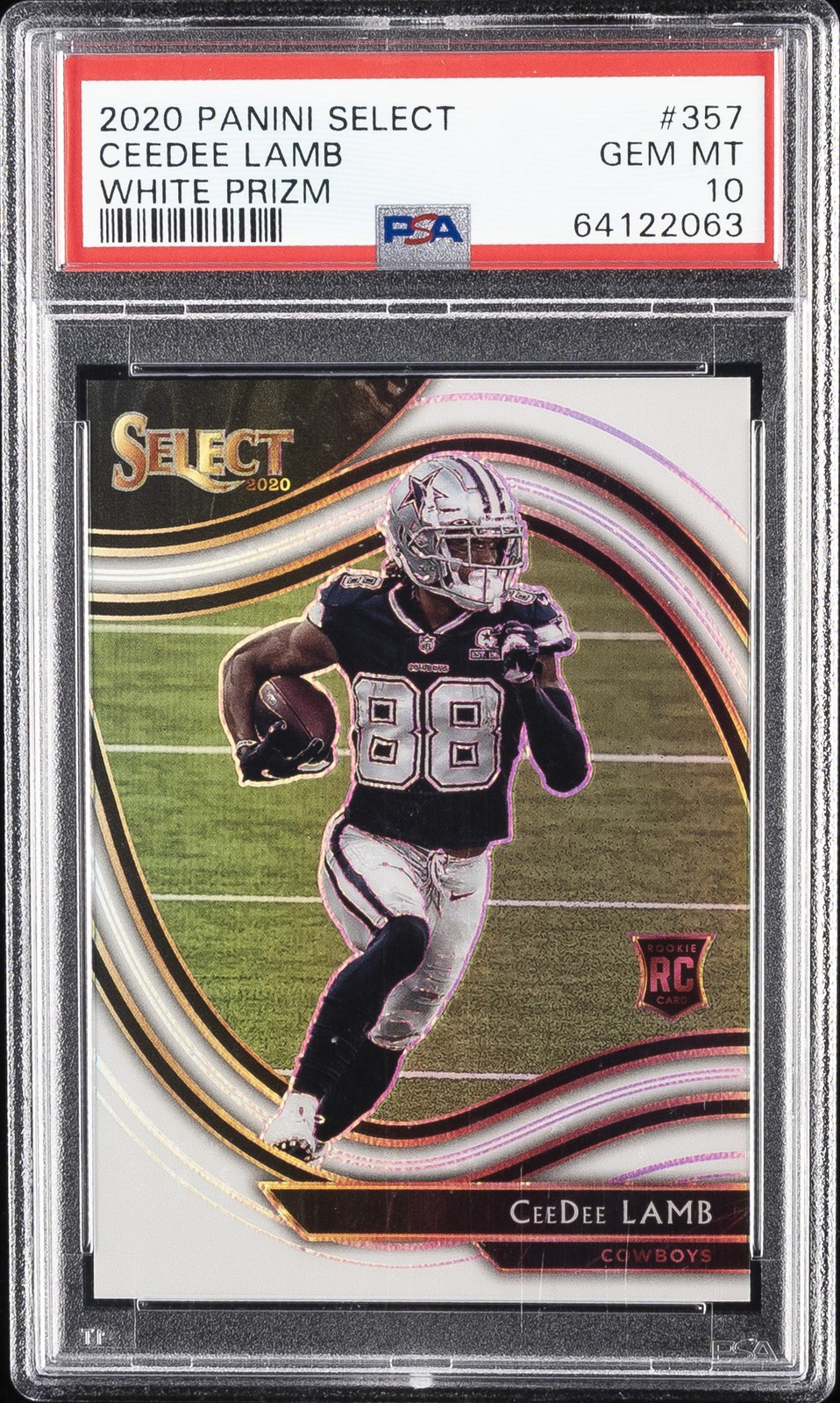 2020 PANINI SELECT WHITE PRIZM #357 CEEDEE LAMB 35/35 PSA 10