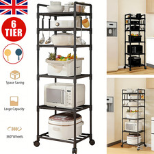 6 TIER UNIT RACKING 6 TIER KITCHEN SHELVES HEAVY DUTY STORAGE SHELF WITH PULLEY