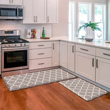 Kitchen Mat 2 PCS 0.47inch Cushioned Anti-Fatigue Area Rug Sets Waterproof No...