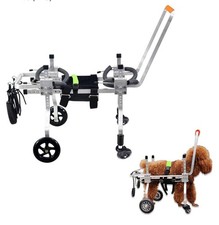 Dog Wheel Chair, Adjustable 4 Wheel with Handle for Small Dogs XXS 