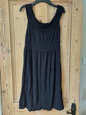 H&M Mama Black Maternity Dress Size M Sleeveless Knee Length Stretch