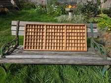 Wooden Printers Letterpress Typecase Tray Drawer Wall Display with Hanging Rings