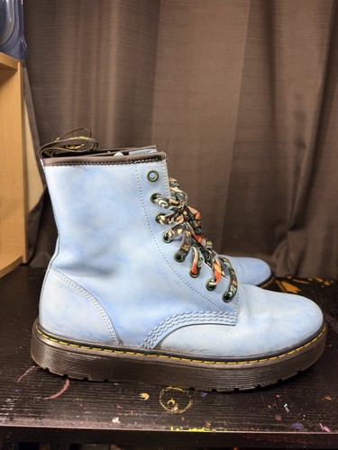 Dr. Martens Sky Blue Zavala (Rare) Combat Boot W9 or M8