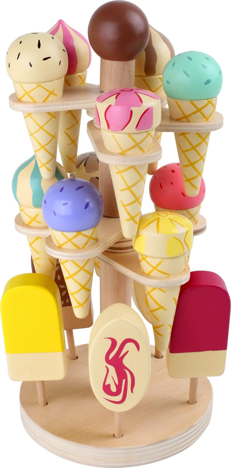 Small foot movable wooden ice cream rack accessories for grocery stores and chi 13790₽