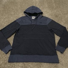 Mens Medium Cinch Lightweight Hoodie Striped Cowboy Long Sleeve Pullover