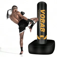 68" Heavy Duty Stand Up Punching Bag With Stand For Boxing & MMA Training