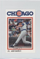 1986 Gatorade Chicago Cubs Jody Davis #7 0b5