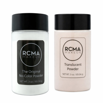 RCMA Makeup Powder Set Translucent & No Color 2 Bottles (3 oz Each)