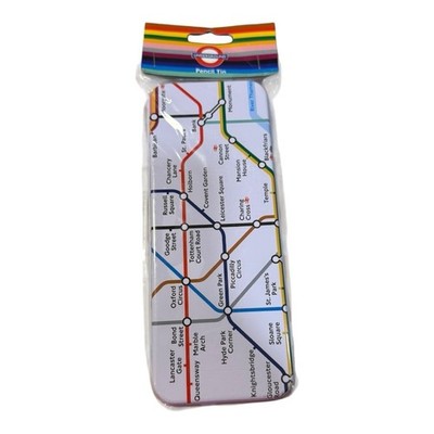 London Underground Pencil Tin   Sealed   Tube Map Design   BLUES Brand NWT
