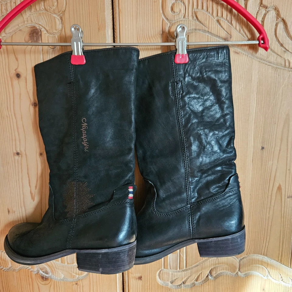 NAPAPIJRI * Lederstiefel * Größe 38 wie 37,5 * schwarz - Bild 2 von 4