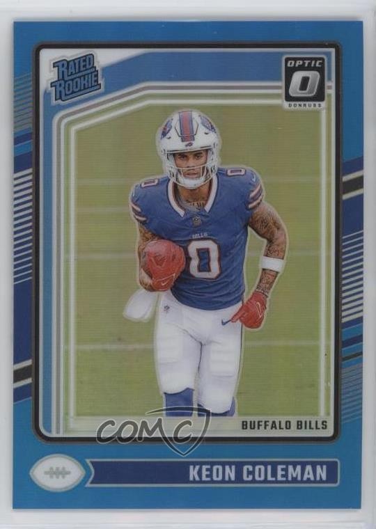 2024 Panini Donruss Optic Rated Aqua Prizm /299 Keon Coleman #263 Rookie RC