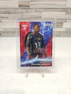 2025 Topps Chrome Sapphire Marvel Studios Sam Wilson Captain America Red /5