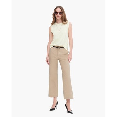 ATM Anthony Thomas Melillo Brown Wide Leg Raw Hem Trousers AW9121-RC Size 4