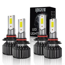 9005 9006 LED Headlight Kit 10000K Combo Bulbs High Low Beam Super Bright White