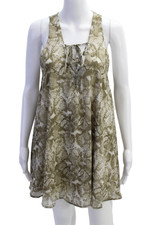 Show Me Your Mumu Womens Snakeskin Print Rancho Mirage Tunic Dress Brown Size Me