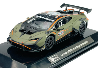 BBURAGO RACE LAMBORGHINI HURACAN SUPER TROFEO EVO2 1:43 + ACRYLIC CASE NEW MODEL