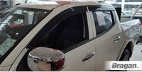 Bragan™ Windabweiser Klebemontage FüR Mitsubishi L200 2015-2019 Rauch-Acryl