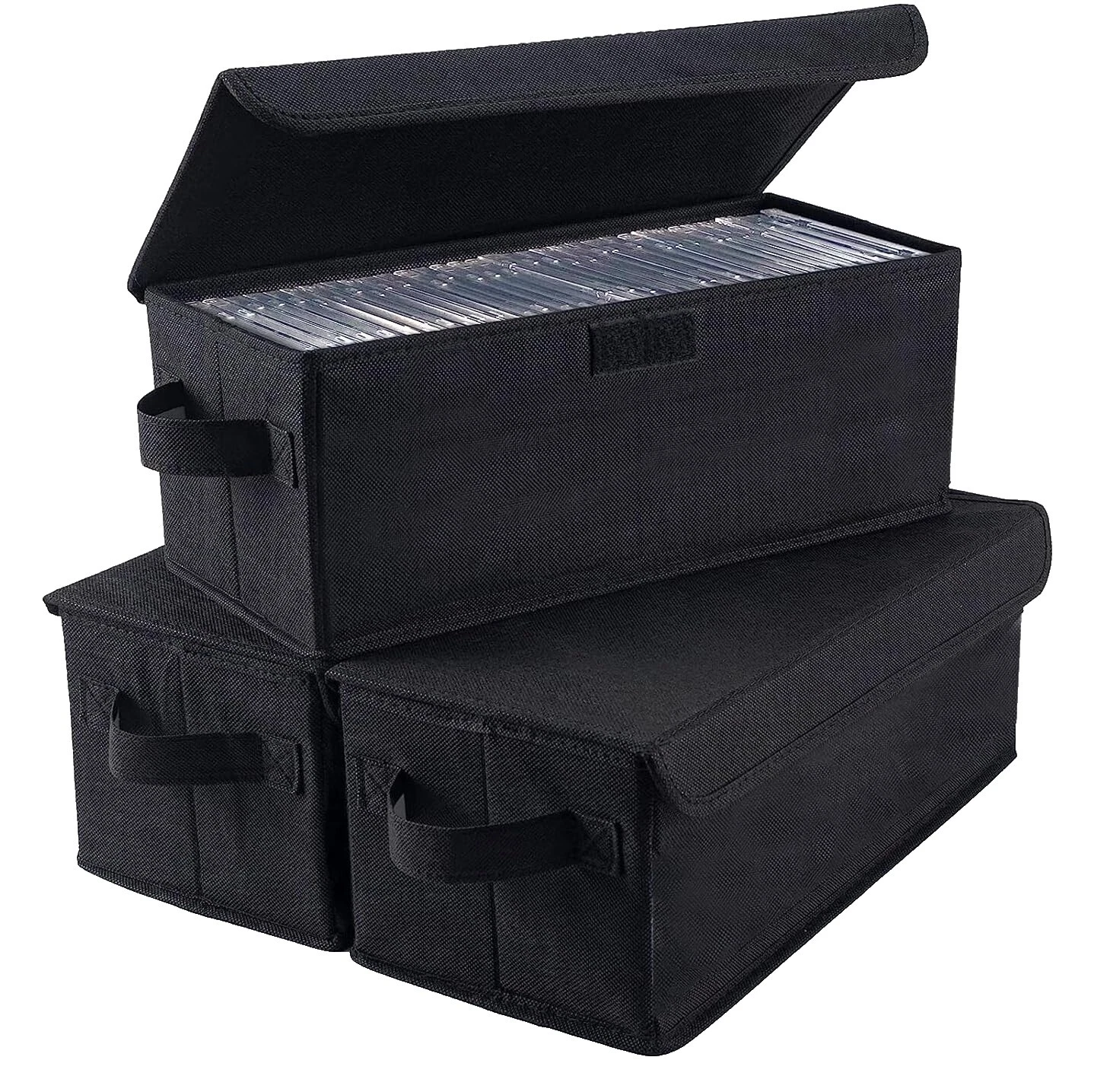 Cajas de almacenamiento de medios Negro Solutions