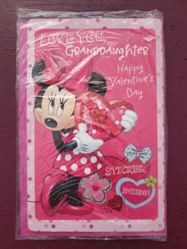 American Greetings Minnie Mouse Granddaughter Valentines Day Card - Picture 4 of 4