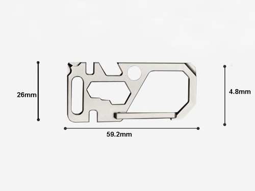 New Titanium Mechanic Key Chain Carabiner Bottle Opener Outdoor Multi EDC Tools - Picture 4 of 6