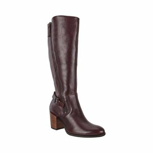 tall stacked heel boots