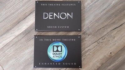 DOLBY VISION/ATMOS/DTS X/CANTON/YAMAHA Leinwand 20x30 cm Schild Logo/Bild