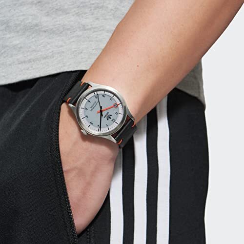 Adidas Originals Watch PROJECTONE STEEL White Dial Quartz 39MM AOST23045 Black