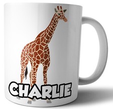 Personalised Giraffe  Mug Christmas Birthday Stocking Filler Gift Present